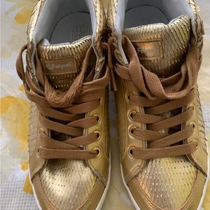 Feiyue Gold Dragon Scale Sneakers
